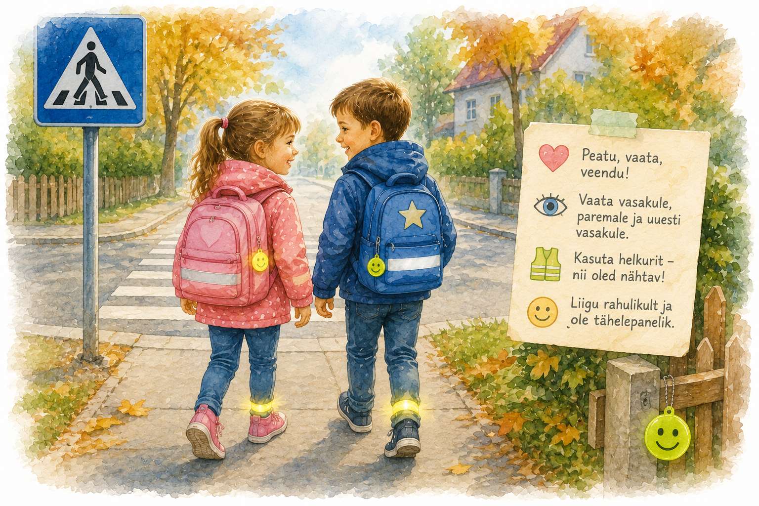Lapsed ehitavad lumememme talvisel lumisel maastikul.